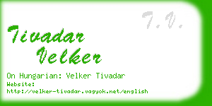 tivadar velker business card